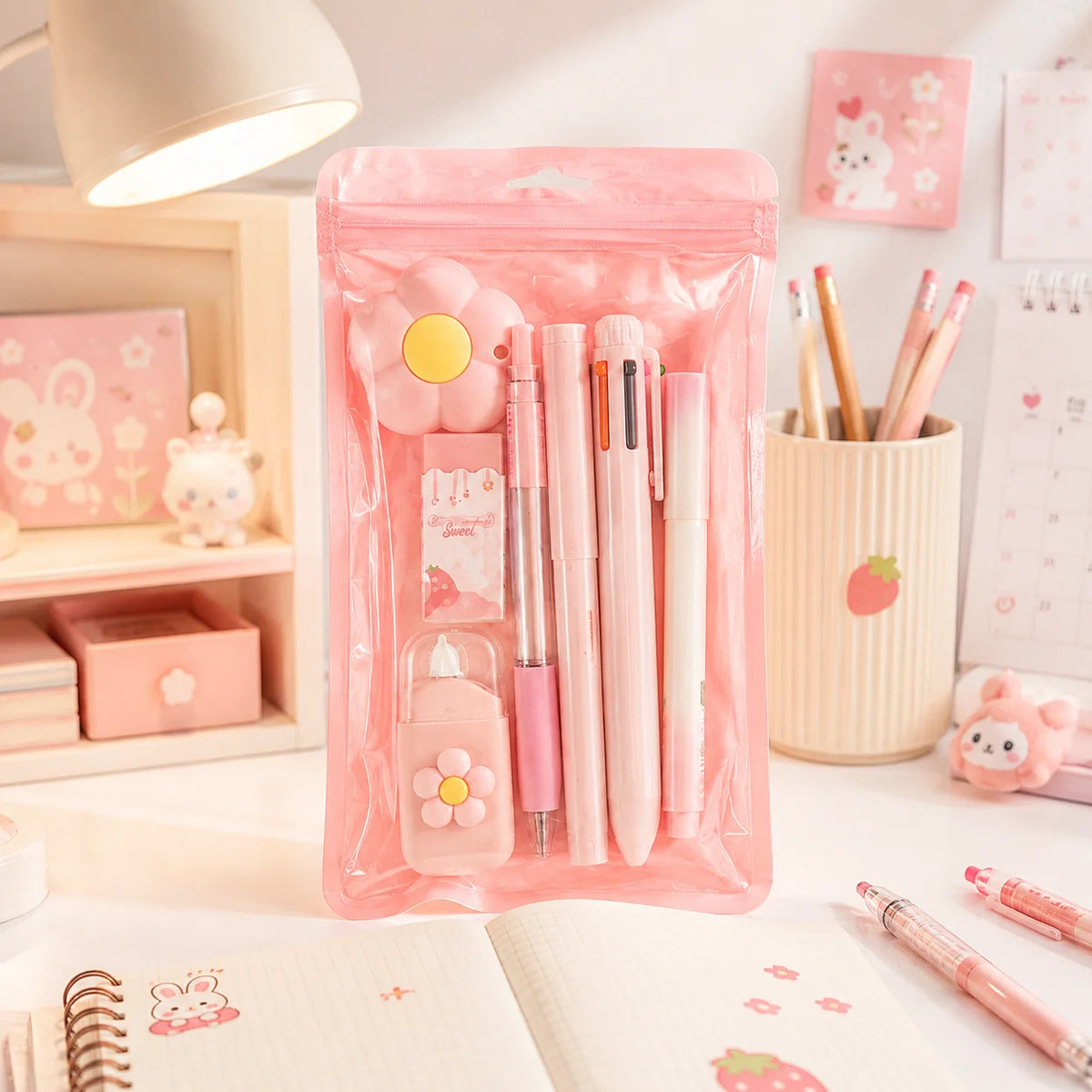 Aesthetic Stationery Set, Cute School Supplies for Students, Gel Pen Correction Tape Kit, Journaling Writing Supplies Set