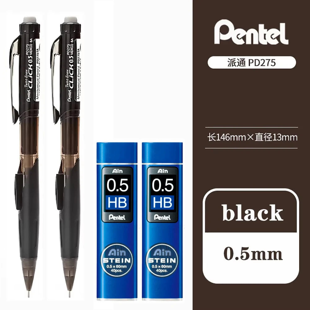 Pentel Mechanical Pencil PD275 Side Pressing Out Lead Writing Is Not Easy To Break The Core Cute School Supplies Stationery