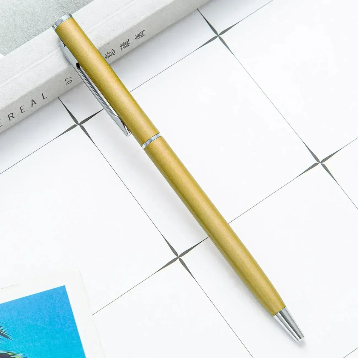 100pcs Metal Ballpoint Pens Customized Logo Gift Pens & School and Office Supplies & Exhibition Gifts & Laser Engraving