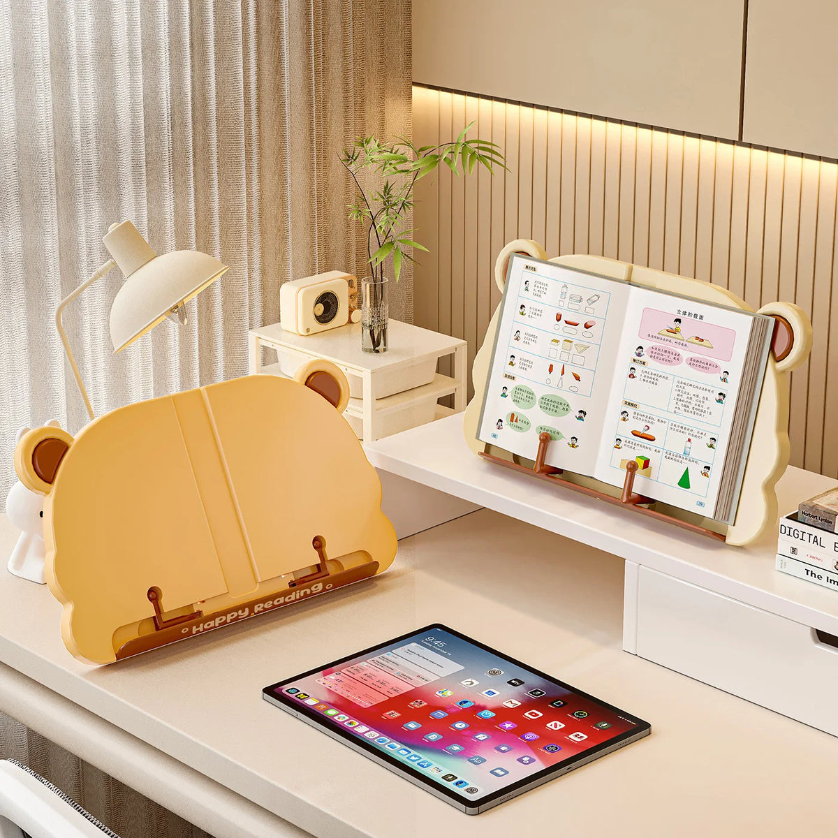 Adjustable Reading Stand for Kids Portable Bookends Desktop Reading Rack Multifunction Holder For Music Score Recipe Tablet