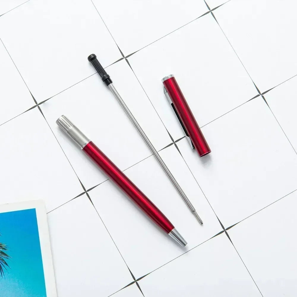100pcs Metal Ballpoint Pens Customized Logo Gift Pens & School and Office Supplies & Exhibition Gifts & Laser Engraving