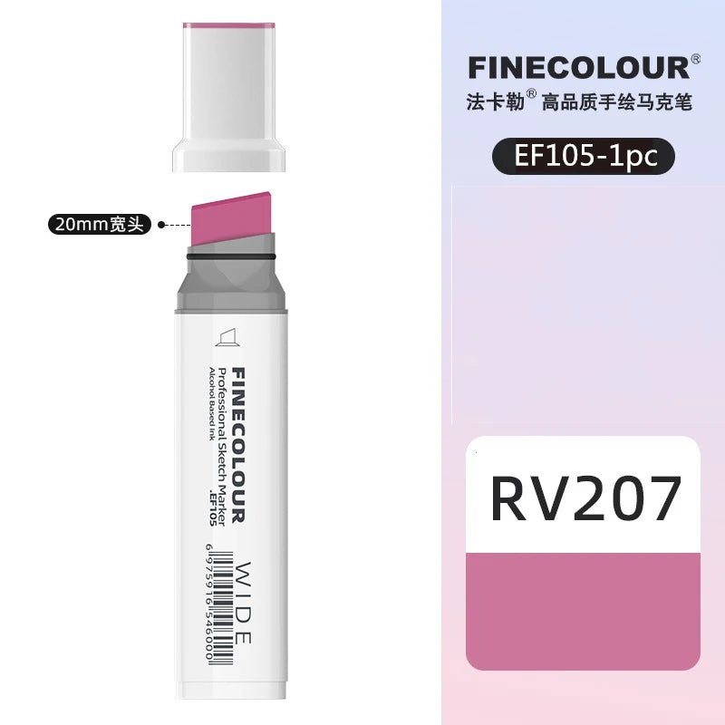 Finecolour 20mm Wide Markers Alcohol Line Sketching Art Markers Pen Drawing School Art Supplies EF105