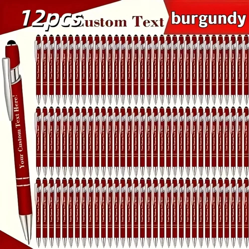 12 Pack Engraved Metal Ballpoint Pens - The Perfect Choice for Business Gifts, Anniversaries, and Graduations | Metal Material