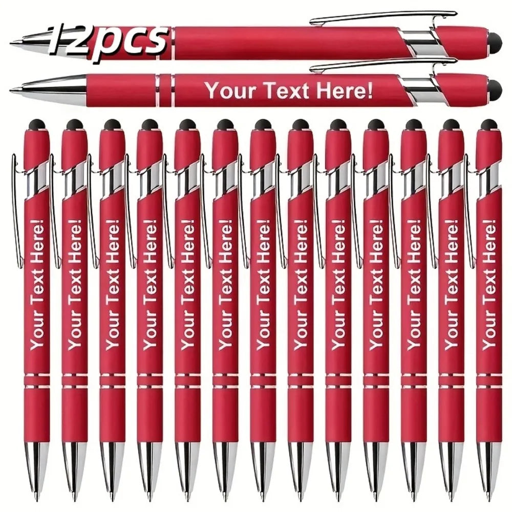 12 Pack Engraved Metal Ballpoint Pens - The Perfect Choice for Business Gifts, Anniversaries, and Graduations | Metal Material