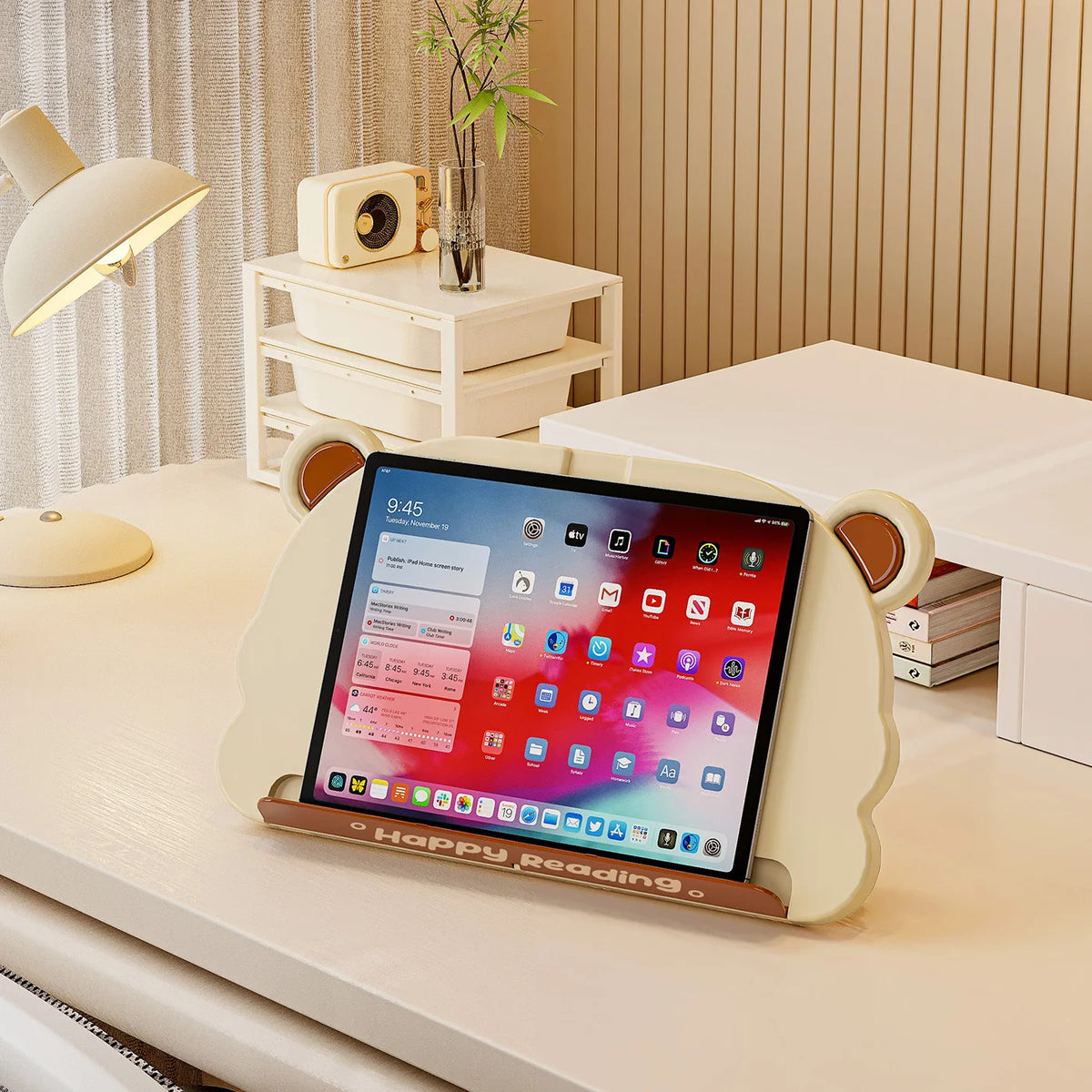 Adjustable Reading Stand for Kids Portable Bookends Desktop Reading Rack Multifunction Holder For Music Score Recipe Tablet