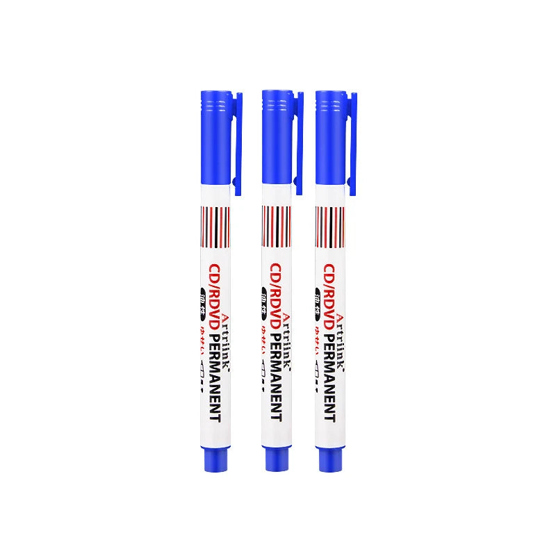 3Pcs Oil-Based Markers Pen Quick-Drying Non-Erasable for CD Glass Courier Box Metal Graffiti Painting