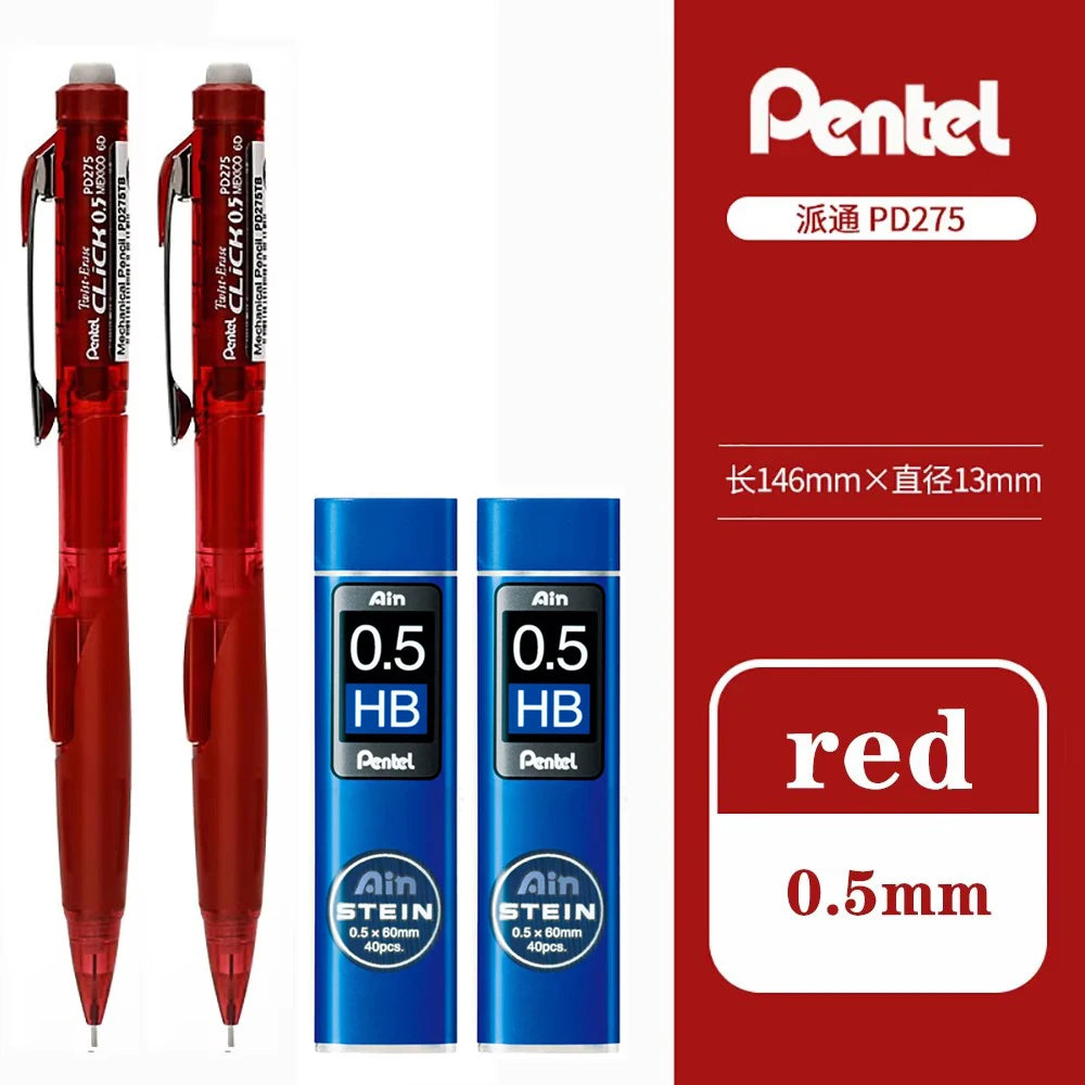 Pentel Mechanical Pencil PD275 Side Pressing Out Lead Writing Is Not Easy To Break The Core Cute School Supplies Stationery