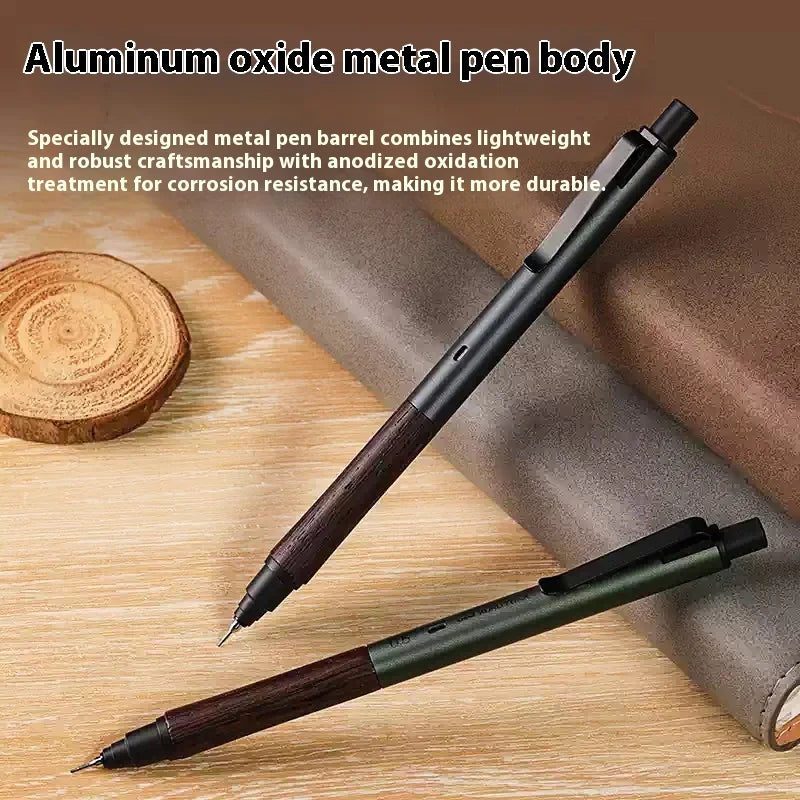 Uni Kuru Toga Wooden Metal Mechanical Pencil M5-KW/KH 0.5MM Heavy Duty Automatic Pencil Back To School Stationery Supplies