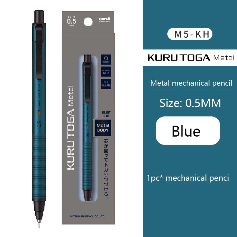 Uni Kuru Toga Wooden Metal Mechanical Pencil M5-KW/KH 0.5MM Heavy Duty Automatic Pencil Back To School Stationery Supplies