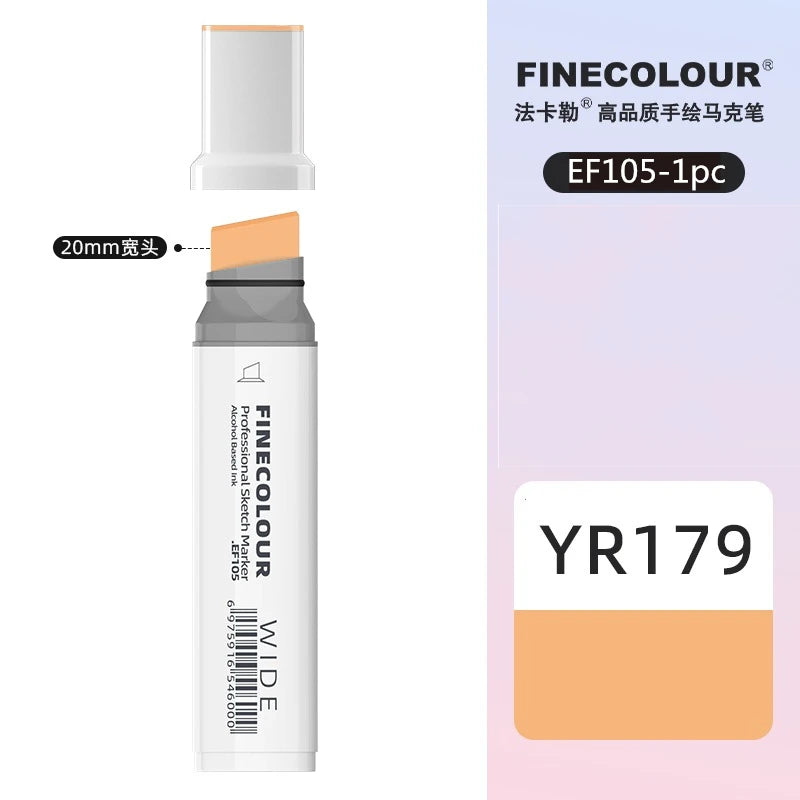 Finecolour 20mm Wide Markers Alcohol Line Sketching Art Markers Pen Drawing School Art Supplies EF105