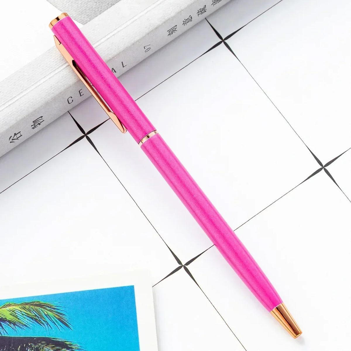 100pcs Metal Ballpoint Pens Customized Logo Gift Pens & School and Office Supplies & Exhibition Gifts & Laser Engraving