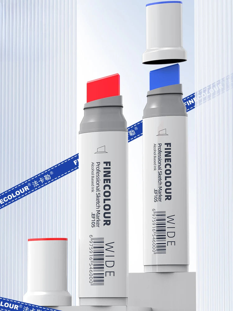 Finecolour 20mm Wide Markers Alcohol Line Sketching Art Markers Pen Drawing School Art Supplies EF105