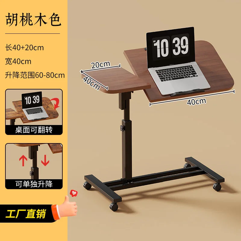 Foldable Height Adjustable Movable Computer Desk Stand Floor Lazy Bedside Table Multi Purpose Reading Puzzle Rack