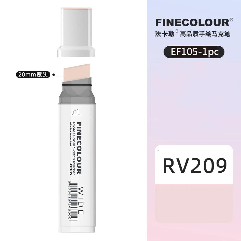 Finecolour 20mm Wide Markers Alcohol Line Sketching Art Markers Pen Drawing School Art Supplies EF105