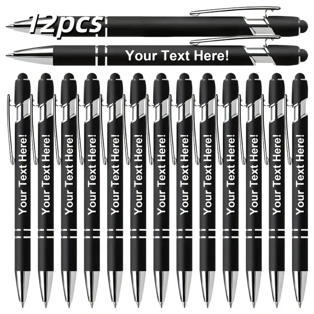 12 Pack Engraved Metal Ballpoint Pens - The Perfect Choice for Business Gifts, Anniversaries, and Graduations | Metal Material