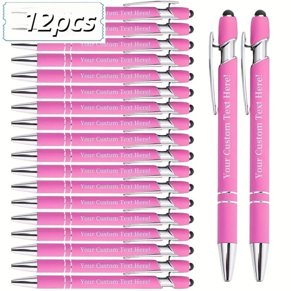12 Pack Engraved Metal Ballpoint Pens - The Perfect Choice for Business Gifts, Anniversaries, and Graduations | Metal Material