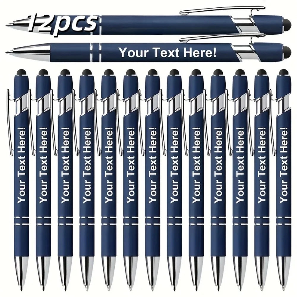 12 Pack Engraved Metal Ballpoint Pens - The Perfect Choice for Business Gifts, Anniversaries, and Graduations | Metal Material