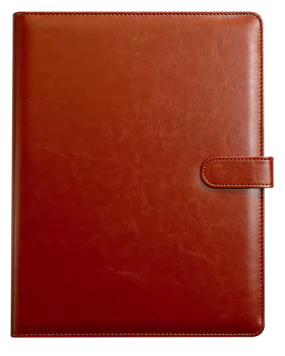 A4 PU Leather Business Folder with Clip, Pen Holder & Card Slots – Professional Office Meeting Organizer