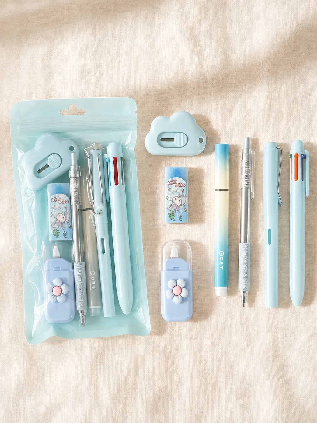 Aesthetic Stationery Set, Cute School Supplies for Students, Gel Pen Correction Tape Kit, Journaling Writing Supplies Set