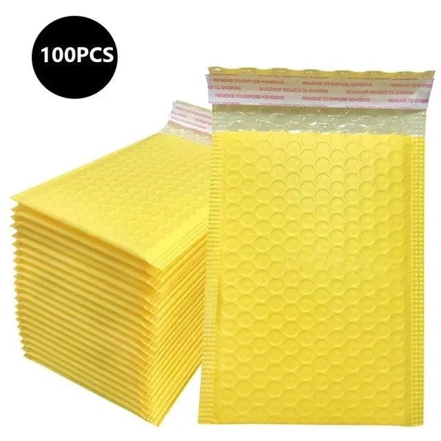 100PCS Shipping Packaging Supplies Multicolor Packing Bag Bags Small Business Bubble Envelope Mailing Office School