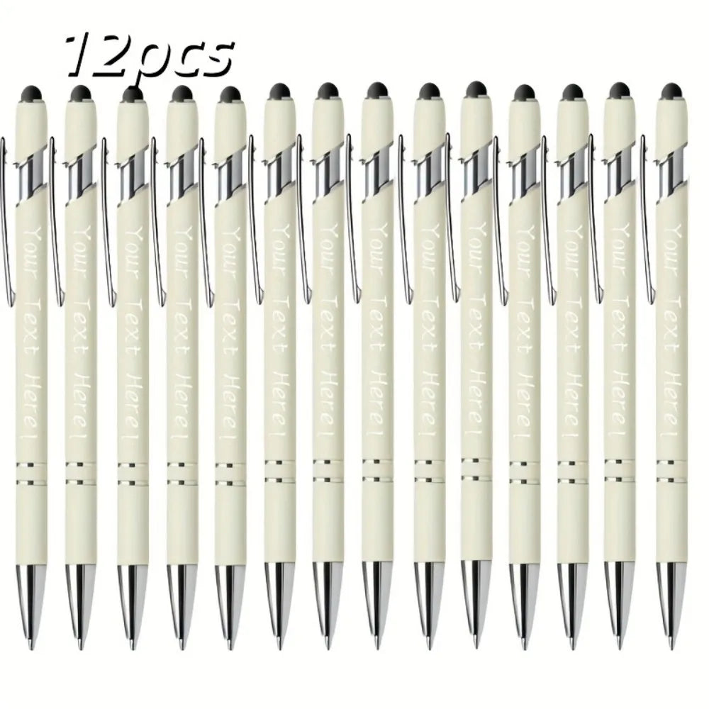 12 Pack Engraved Metal Ballpoint Pens - The Perfect Choice for Business Gifts, Anniversaries, and Graduations | Metal Material