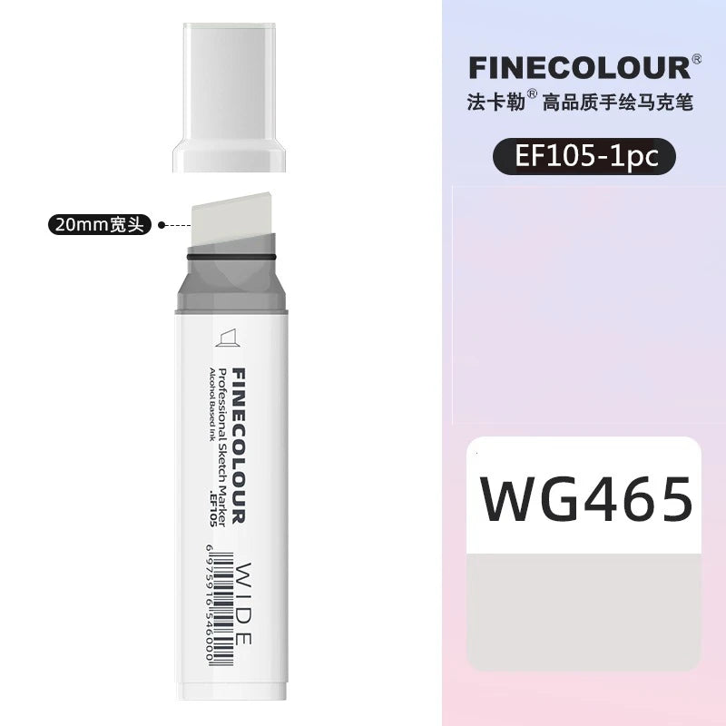 Finecolour 20mm Wide Markers Alcohol Line Sketching Art Markers Pen Drawing School Art Supplies EF105