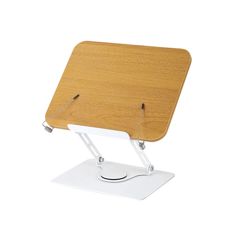 Rotating Wood Grain Reading Stand Reading Stand Children's Bookshelf Learning Multi-functional Lifting Notebook Support Stand