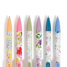 Ballpoint Pens, Black Ink, Bountiful Bouquet (6-Pack)