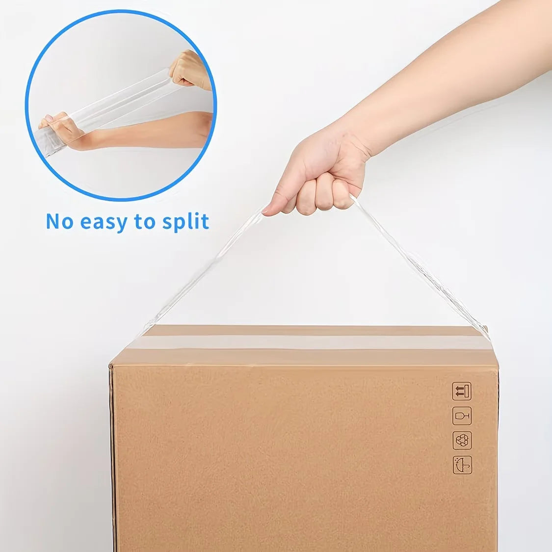Transparent Adhesive Tape 3 Pack 45mm Wide 50m Long Strong Clear Tape for Stationery and Packing