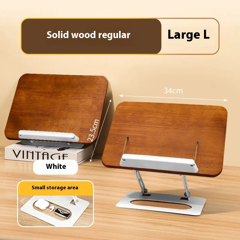 Solid Wood Reading Rack Adjustable Rotating Desktop Stand for Students and Kids Oak Book Holder Book Reading Stand Laptop stand