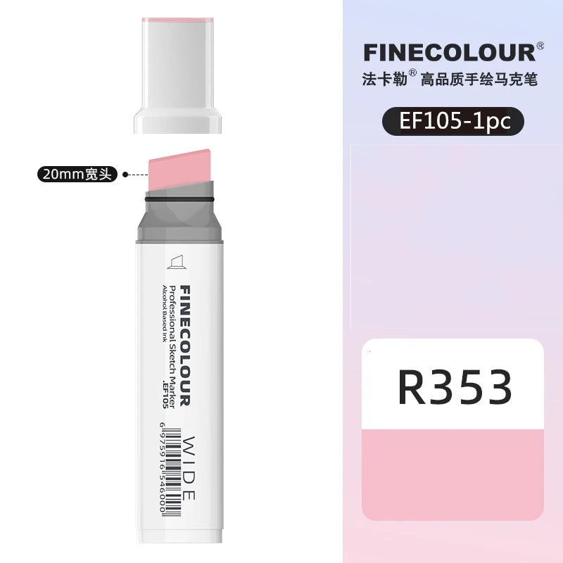 Finecolour 20mm Wide Markers Alcohol Line Sketching Art Markers Pen Drawing School Art Supplies EF105