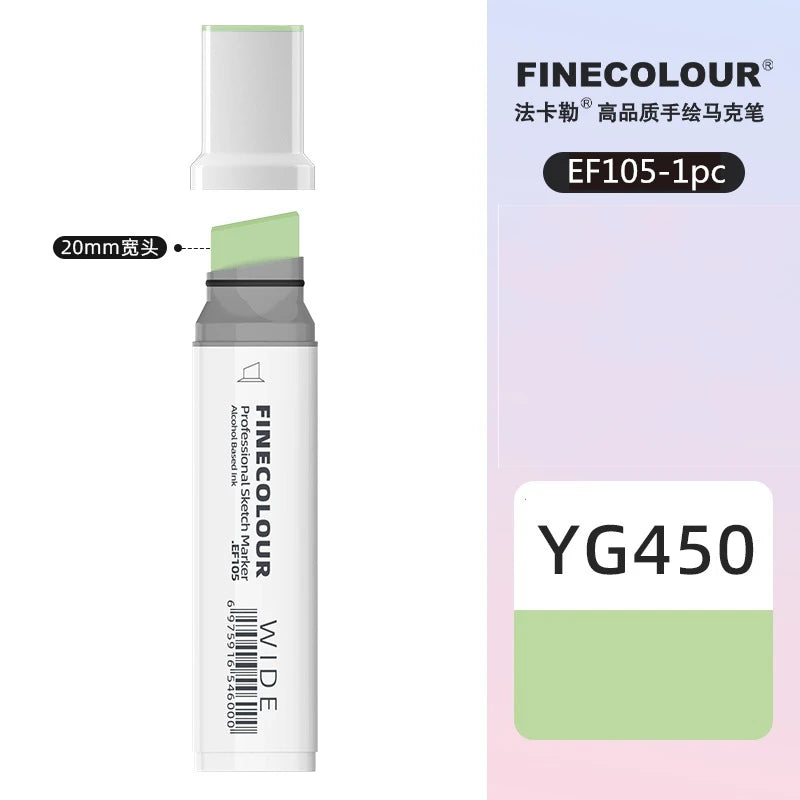 Finecolour 20mm Wide Markers Alcohol Line Sketching Art Markers Pen Drawing School Art Supplies EF105