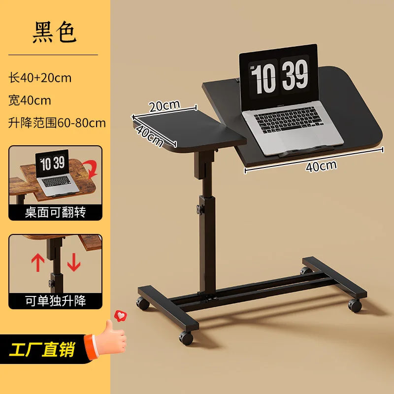 Foldable Height Adjustable Movable Computer Desk Stand Floor Lazy Bedside Table Multi Purpose Reading Puzzle Rack