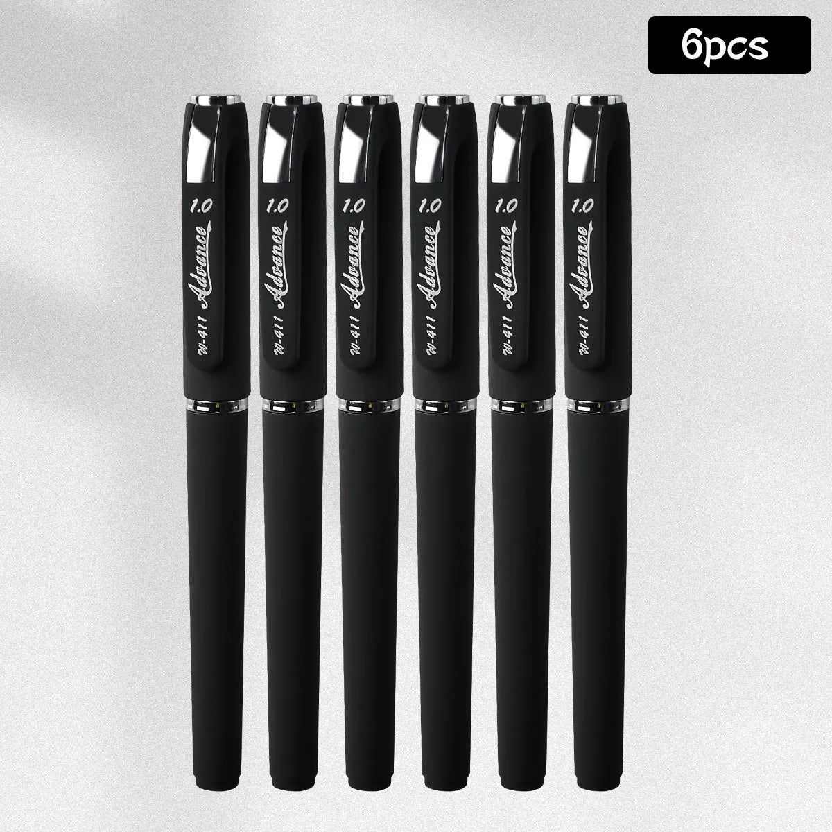 WQN-3/6/12PCS Frosted Black Gel Pen, 1.0mm Nib, Large-Capacity Black Ink,Examination-Specific Pen, Used For Writing And Office