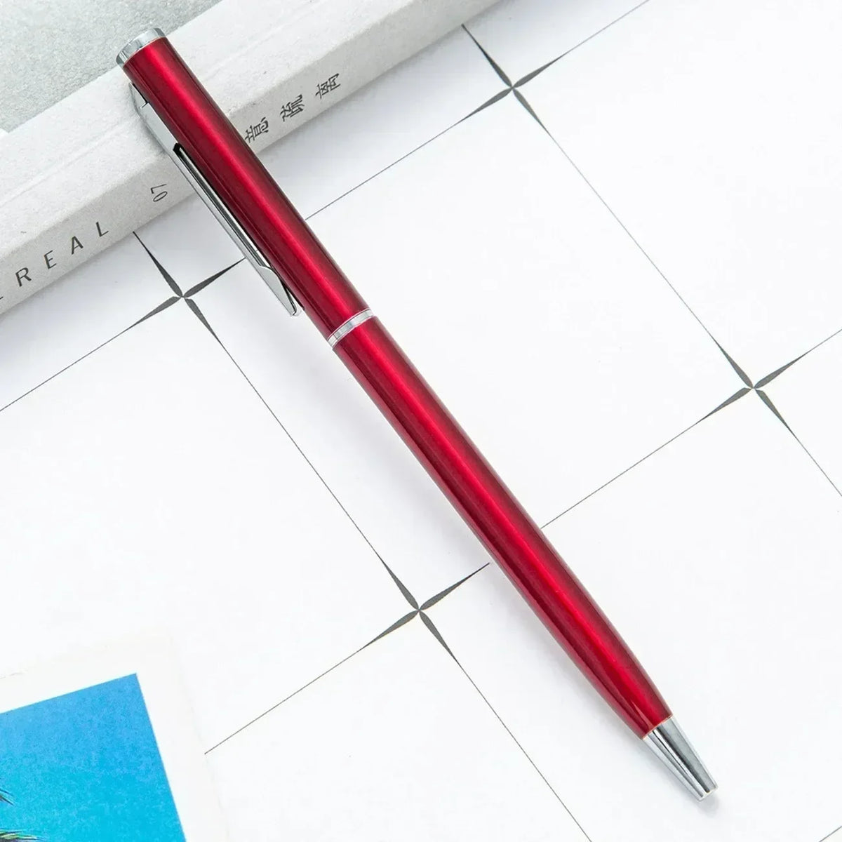 100pcs Metal Ballpoint Pens Customized Logo Gift Pens & School and Office Supplies & Exhibition Gifts & Laser Engraving