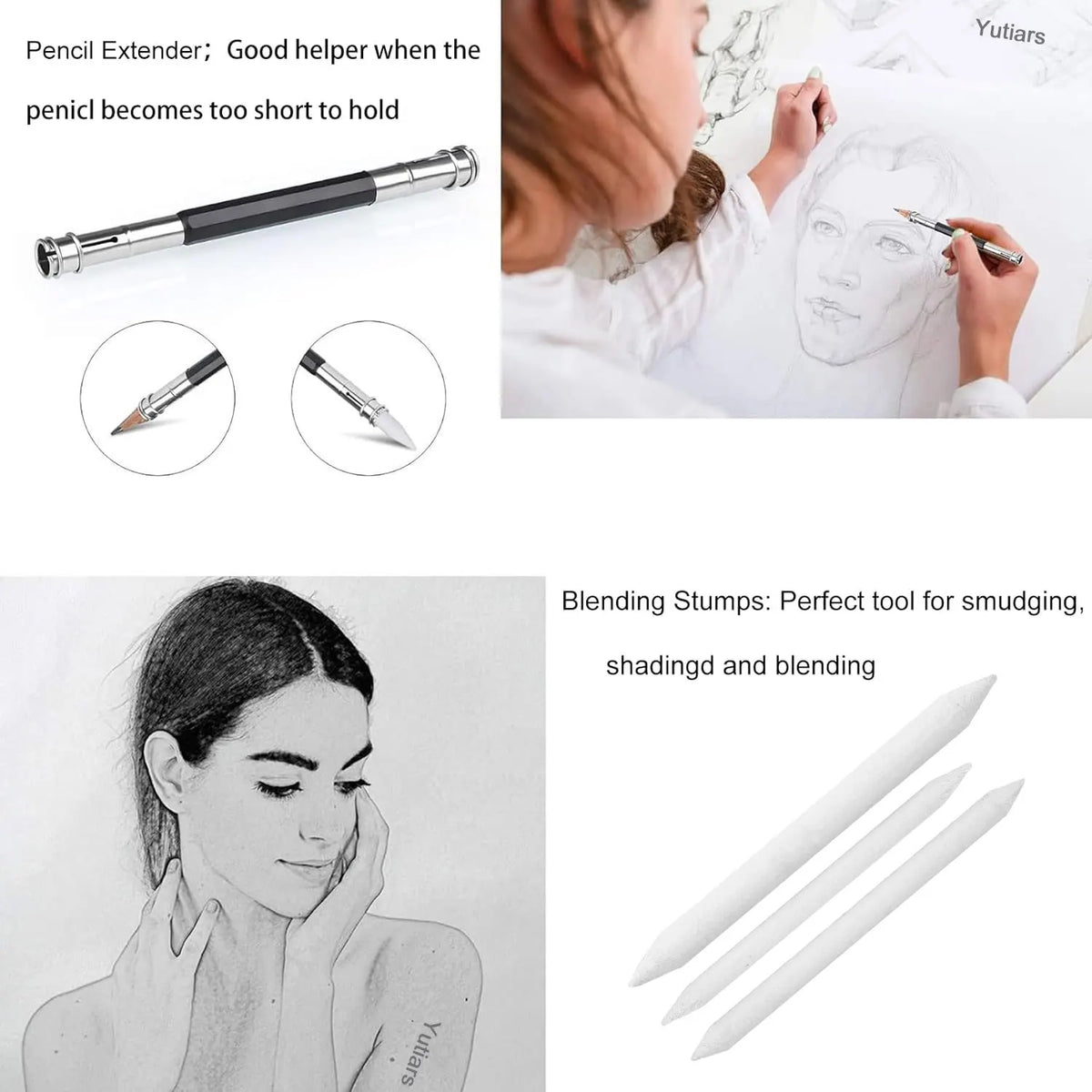 25 Pcs Drawing Sketching Coloring Set Drawing Pencils & Sketching Kit Art Tool Kit Professional Art Supplies Set