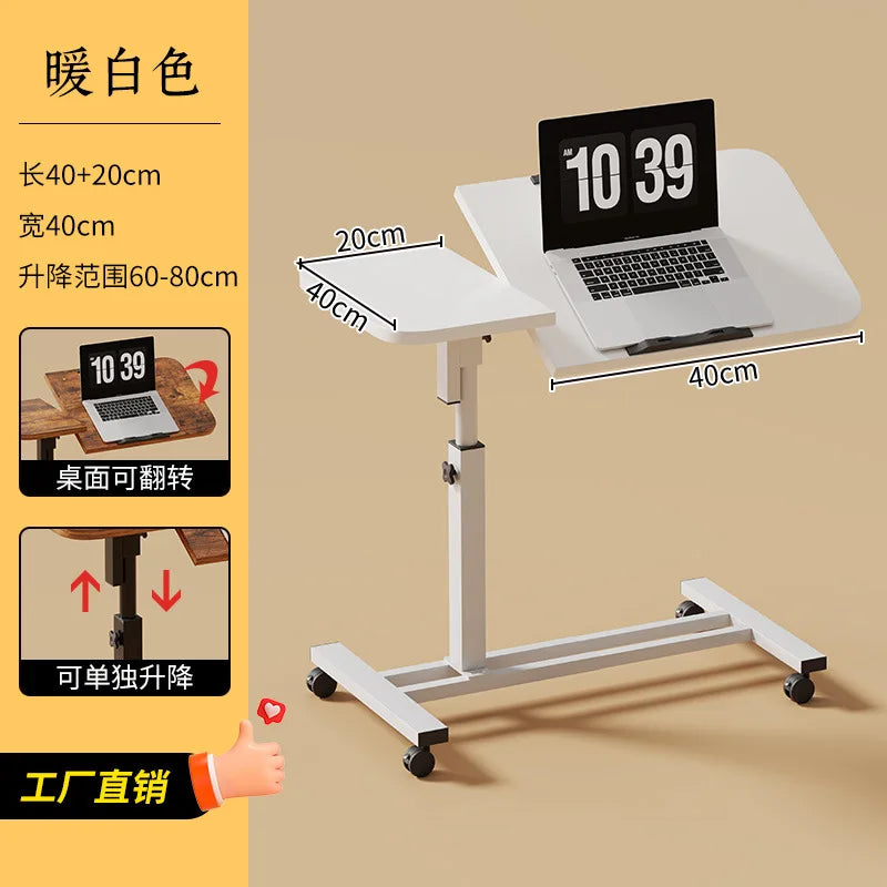Foldable Height Adjustable Movable Computer Desk Stand Floor Lazy Bedside Table Multi Purpose Reading Puzzle Rack