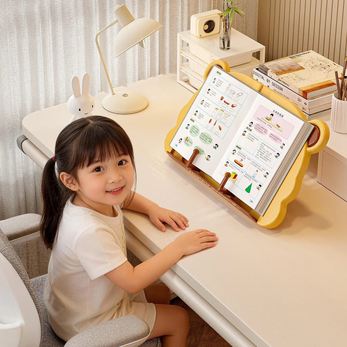 Adjustable Reading Stand for Kids Portable Bookends Desktop Reading Rack Multifunction Holder For Music Score Recipe Tablet