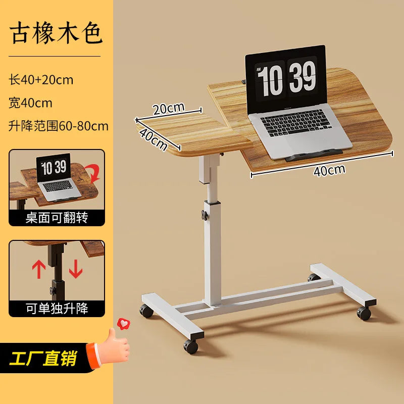 Foldable Height Adjustable Movable Computer Desk Stand Floor Lazy Bedside Table Multi Purpose Reading Puzzle Rack
