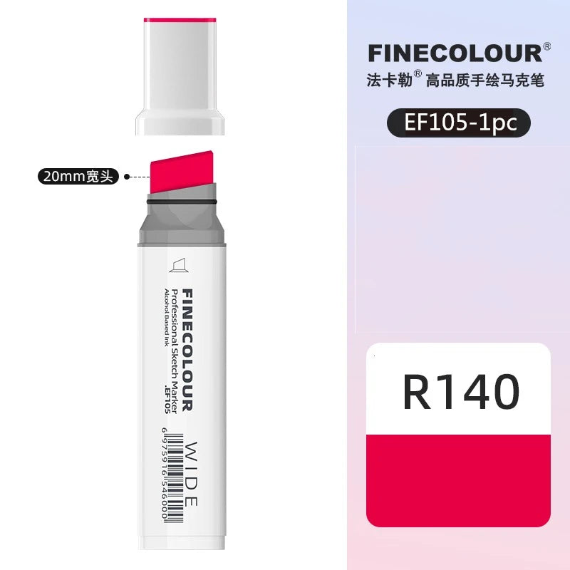 Finecolour 20mm Wide Markers Alcohol Line Sketching Art Markers Pen Drawing School Art Supplies EF105