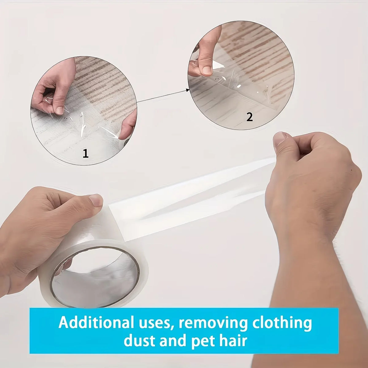Transparent Adhesive Tape 3 Pack 45mm Wide 50m Long Strong Clear Tape for Stationery and Packing