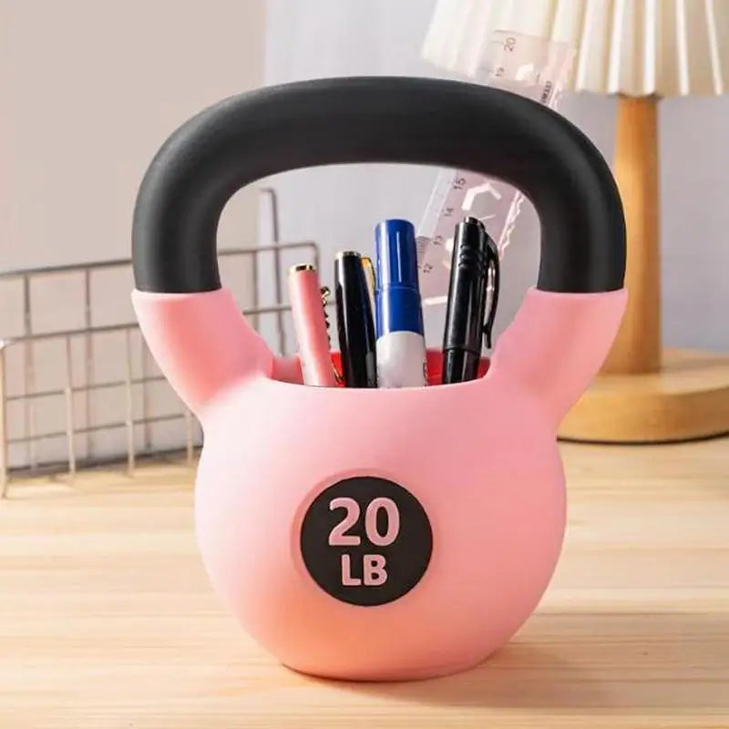 Kettlebell Pencil Holder Pen Holder Cups For Desktop Organizer Fun Desk Accessories For Women Men Adults Fitness Enthusiasts