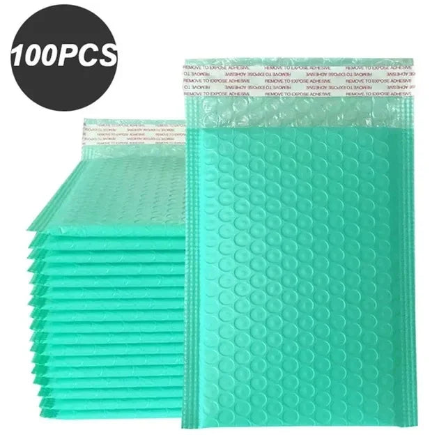 100PCS Shipping Packaging Supplies Multicolor Packing Bag Bags Small Business Bubble Envelope Mailing Office School