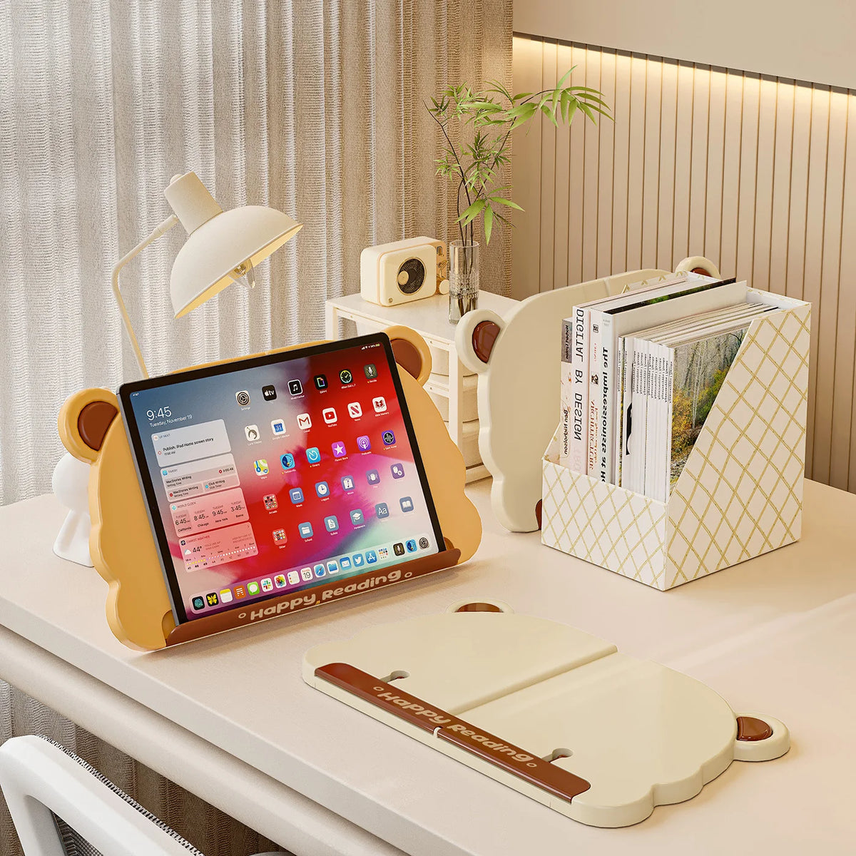 Adjustable Reading Stand for Kids Portable Bookends Desktop Reading Rack Multifunction Holder For Music Score Recipe Tablet