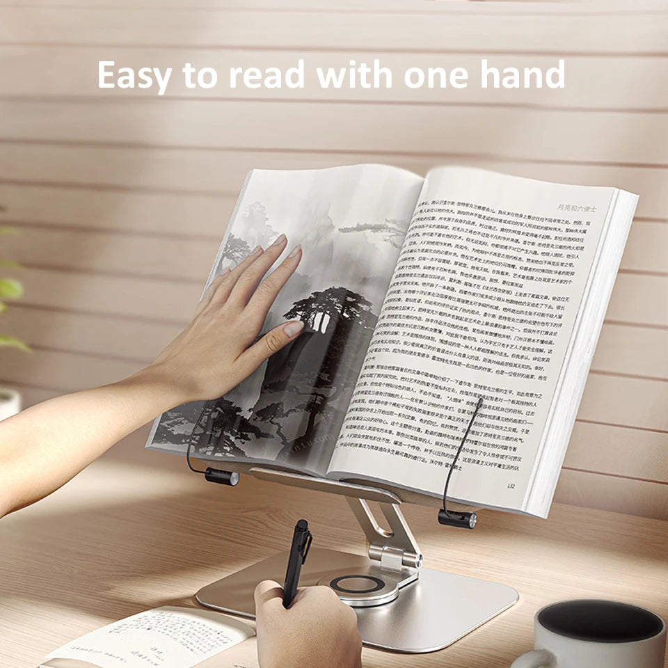 Wooden Reading Book Stand Children's Multi-functional Book Lazy Reading Bookshelf Student Desktop Height Adjustable Laptop Stand