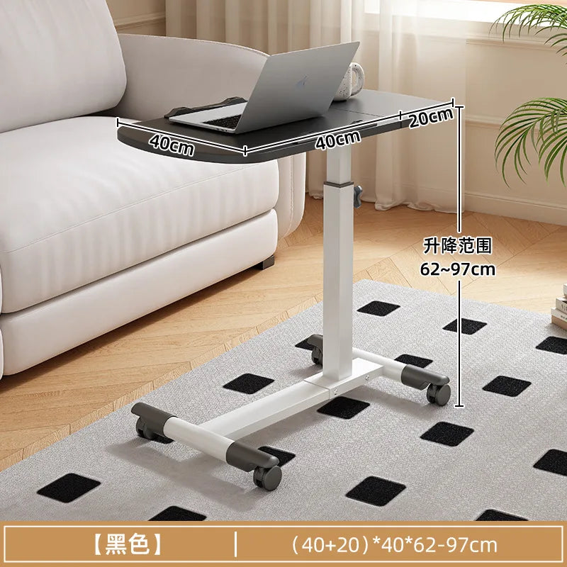Foldable Height Adjustable Movable Computer Desk Stand Floor Lazy Bedside Table Multi Purpose Reading Puzzle Rack