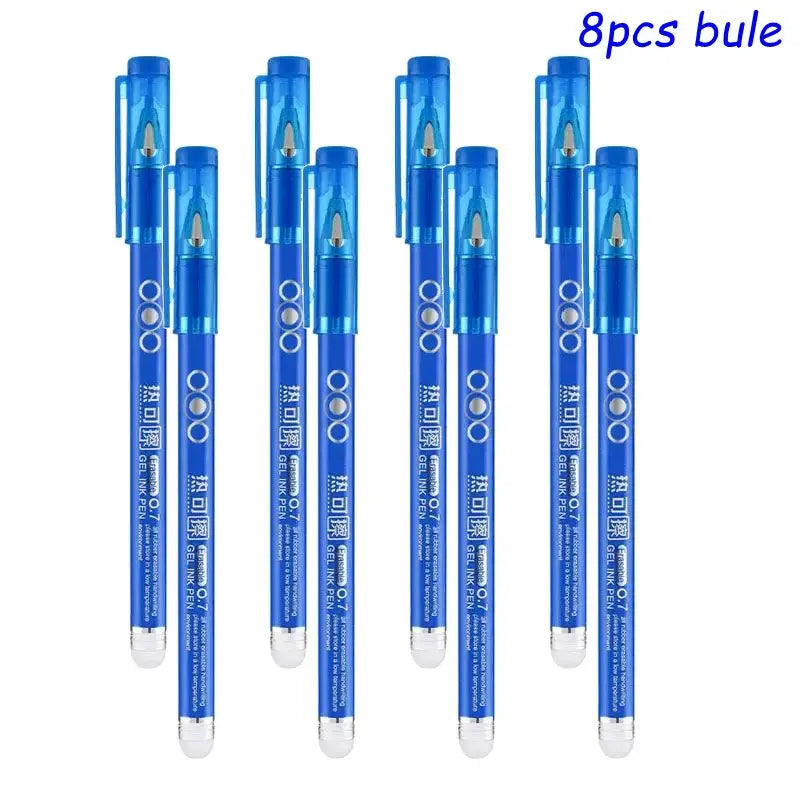 4-12PCS Heat Erasable Pens, Bullet Nib, Colored Heat Sensitive Erasable Gel Pen,  0.7MM Smooth Writing, Black Blue Red Green Ink