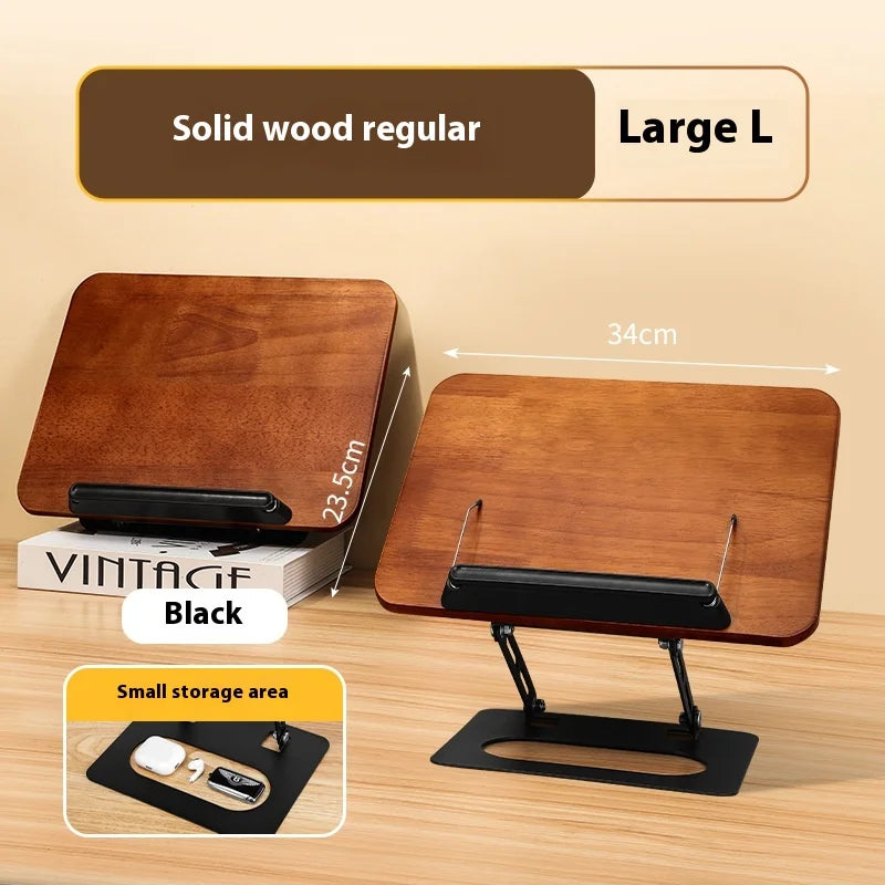 Solid Wood Reading Rack Adjustable Rotating Desktop Stand for Students and Kids Oak Book Holder Book Reading Stand Laptop stand