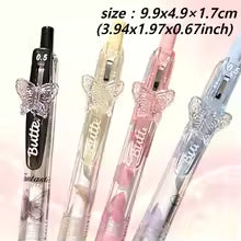 18pcs/set Random Color Butterfly Ballpoint Pen, Smooth Writing and Soft Grip for Office Signature Pen School Stationery Festival Gift, Erfect for Back-To-School Halloween Christmas Party Gifts