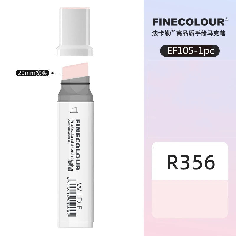 Finecolour 20mm Wide Markers Alcohol Line Sketching Art Markers Pen Drawing School Art Supplies EF105